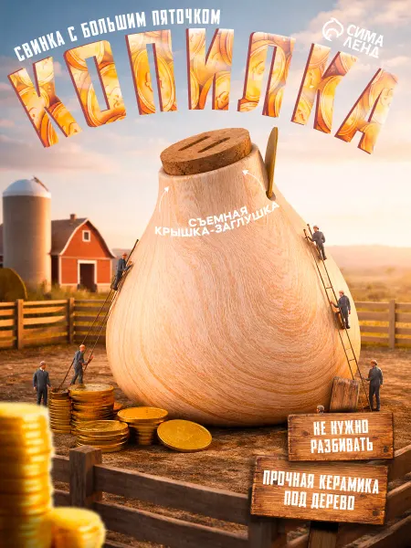 Копилка для денег поросенок, статуэтка для интерьера