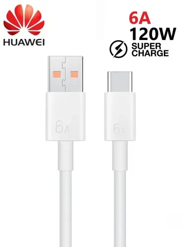 Кабель Huawei Data Cable, Power-CC790, USB Type-A - USB Type-C, 6A, 1м, белый