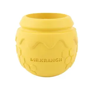 Игрушка Mr.Kranch для собак Горшочек меда 9*8 см желтая с ароматом сливок