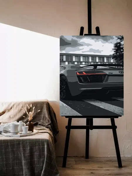 КРУТО КРАСИМ Картина по номерам Audi R8 Спорткар Машина Ауди
