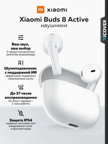 Беспроводные наушники Xiaomi Buds 8 Active BHR08JUGL (White)