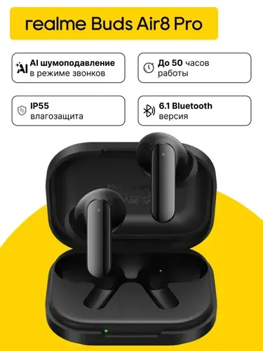 Наушники True Wireless realme Buds Air 8 Pro RMA2507 черный