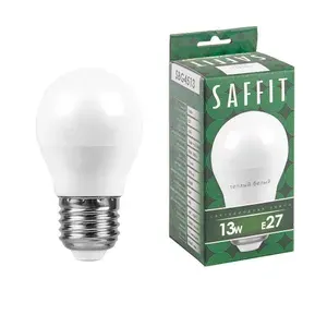 SAFFIT Лампа светодиодная SBG4513 Шарик E27 13W 230V 2700K