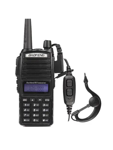 Рация Baofeng UV-82 8 Ватт черная с гарнитурой