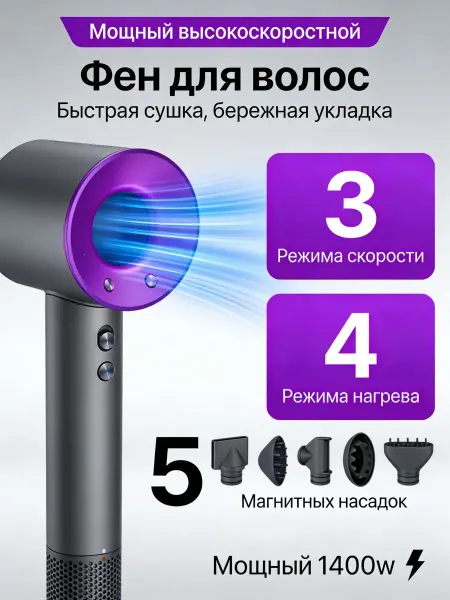 Borco Фен для волос профессиональный Подарок на 8 марта