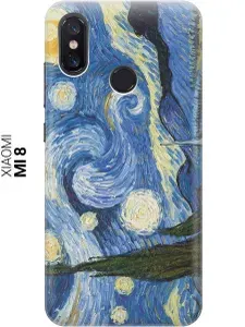 Cиликоновый чехол на Xiaomi Mi 8 / Сяоми Ми 8 с принтом "Звездная ночь"