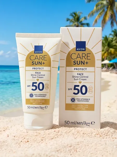 AVON Солнцезащитный матирующий крем для лица SPF50. 50 мл