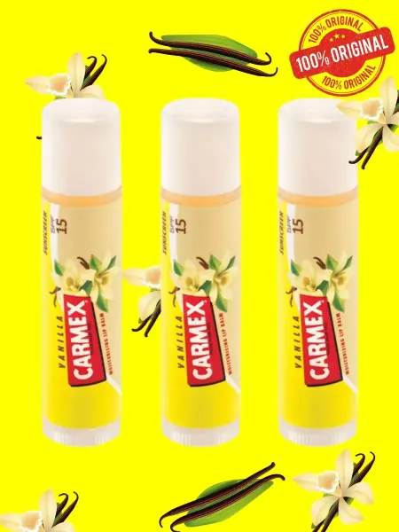 Carmex Ванильный лечебный бальзам в стике Vanilla Stick SPF15 3шт