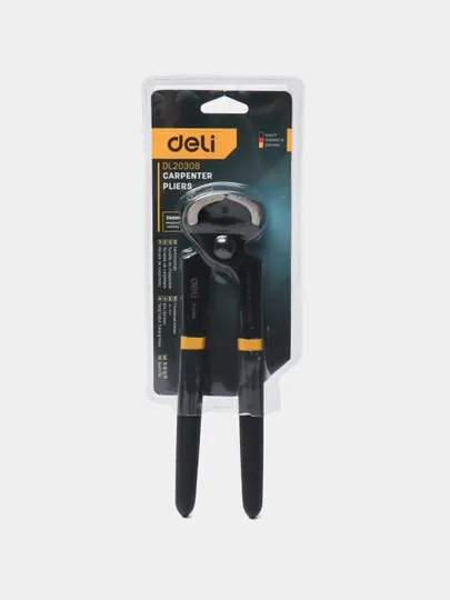 Клещи Deli EDL20308, 8", черный