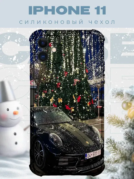 PRINTberries Новогодний чехол для телефона iPhone 11 порше