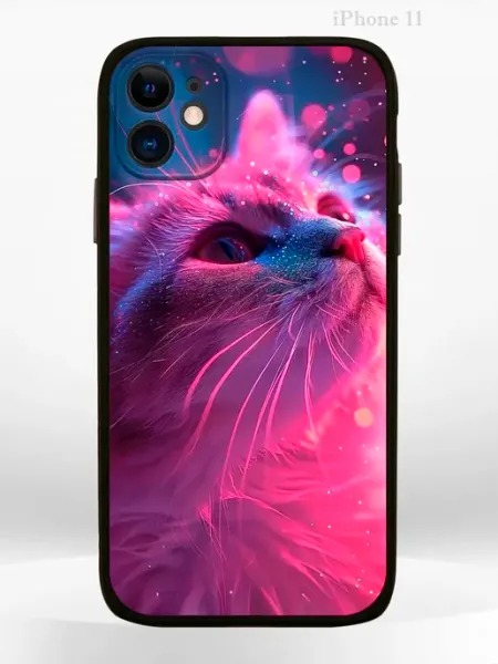 Чехол на iPHONE 11 с принтом котик