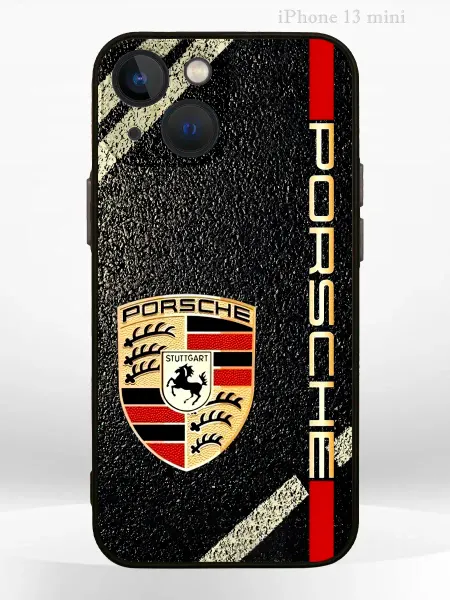 Чехол на APPLE iPHONE 13 MINI с модным принтом Porsche