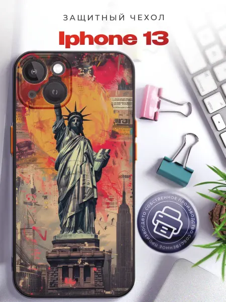 PRINTberries Чехол на iPhone 13 Statue of Liberty