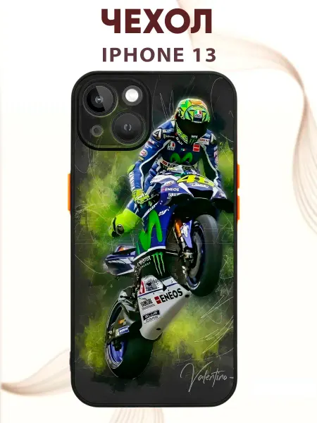 PRINTberries Чехол на IPHONE 13 с принтом мотоциклист ROSSI