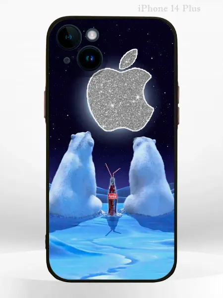 PRINTberries Чехол на IPHONE 14 Plus с принтом новогодний apple bear