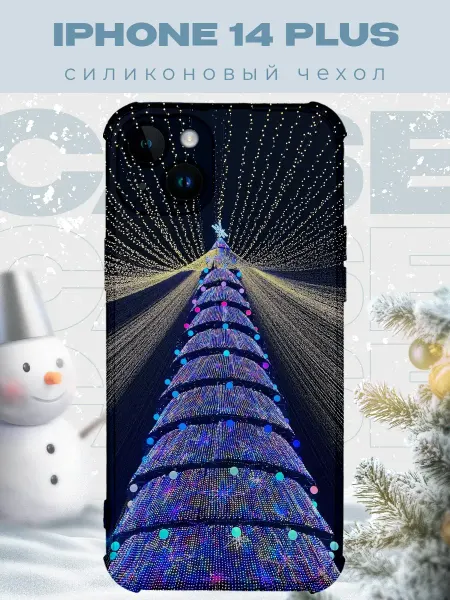 PRINTberries Новогодний чехол для телефона iPhone 14 Plus елка