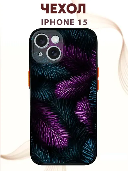 PRINTberries Чехол на IPHONE 15 с принтом еловая ветка