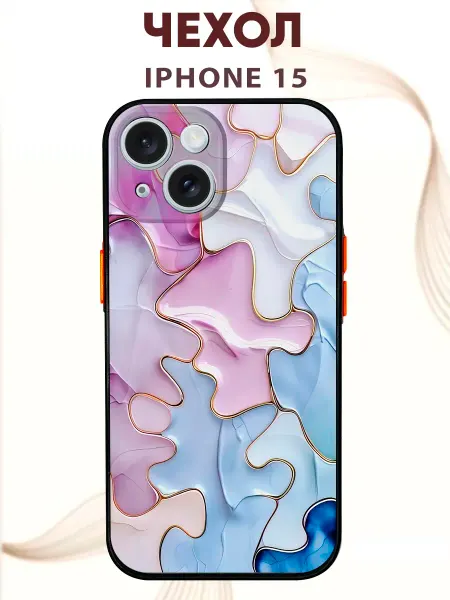 PRINTberries Чехол на IPHONE 15 с принтом пазл