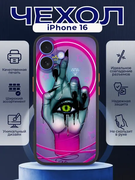 PRINTberries Чехол матовый на IPHONE 16 с принтом эстетика