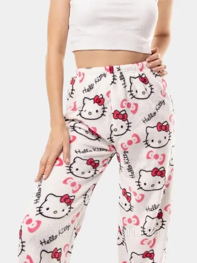 Штаны Hello Kitty пижама для домашняя одежда подарок на 8 марта для девушек женская