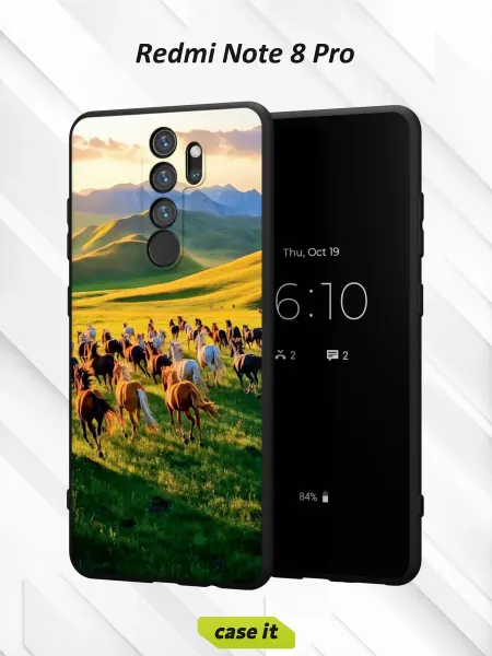 Case it Чехол на Redmi Note 8 Proс принтом Лошади