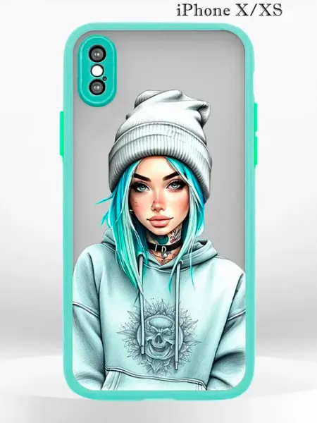 PRINTberries Чехол на iPHONE XS X с принтом девушка