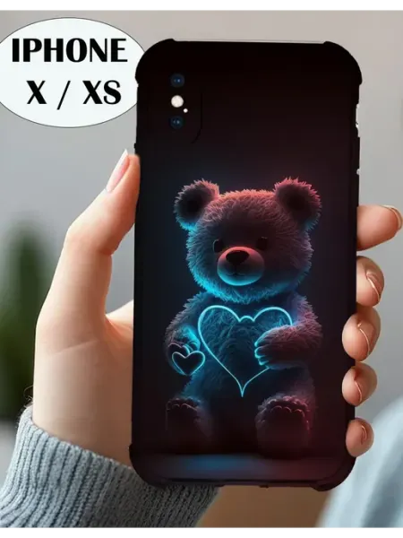 PRINTberries чехол на iPhone X XS с принтом мишка