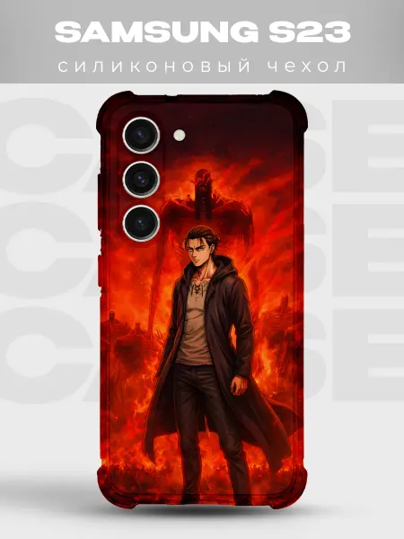 PRINTberries Чехол на Samsung S23 Человек-бензопила аниме