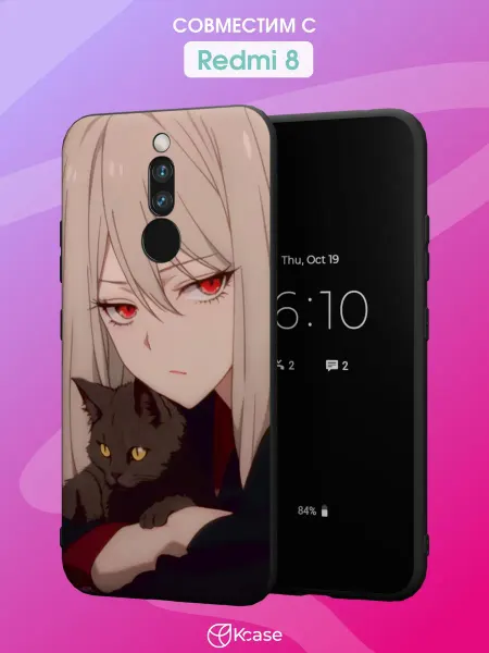 Kcase Чехол на Redmi 8 с принтом Аниме