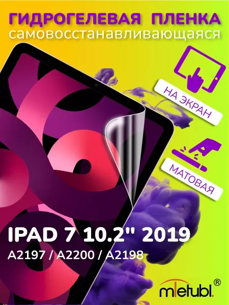 Tech&Style Защитная гидрогелевая пленка на iPad 7 10.2" 2019 на экран