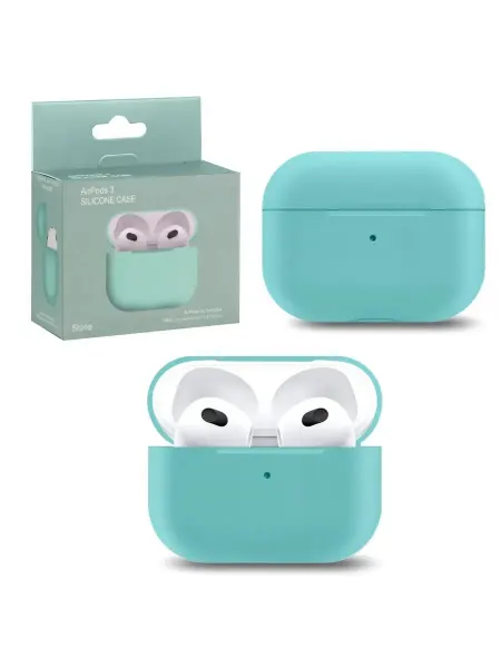 Стильный чехол для AirPods 3 в голубом цвете