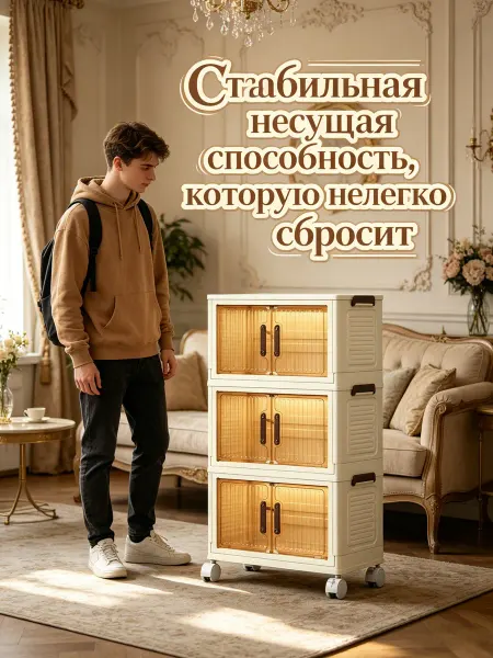 Прозрачный шкаф для хранения с защитой от пыли