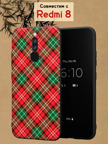 МобиСтиль Чехол на Redmi 8 с принтом Клетка