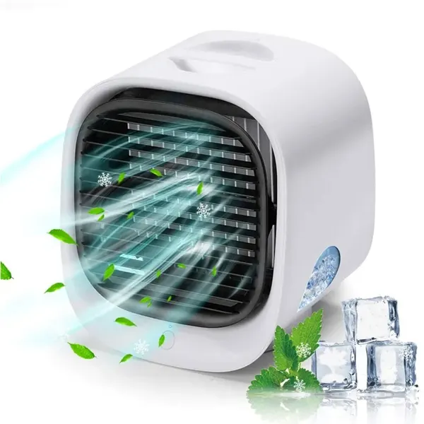 Мини Кондиционер - вентилятор Air Cooler Storm Arctic. Водяное увлажнение и охлаждение. 3 скорости и ночная подсветка. Белый корпус.