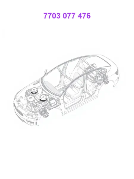 RENAULT 7703077476, Клипса