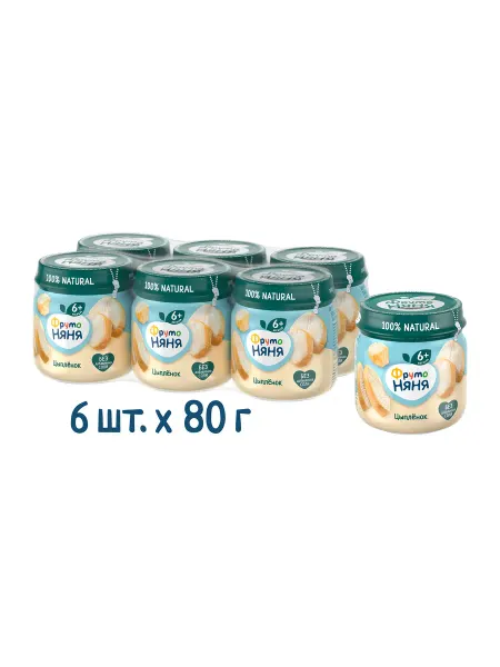 ФрутоНяня Пюре детское из мяса цыпленка 80г, 6 штук