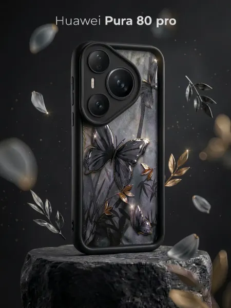 ЧЕХОЛБЕРИ Чехол с высокими бортами и принтом на Huawei Pura 80 Pro