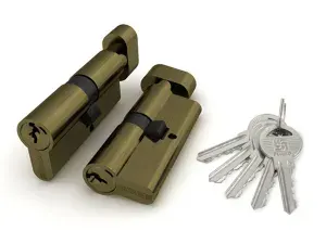 FUARO Цилиндровый механизм (100 ZM 60) 1000ZMKnob60(25+10+25) BL ч
