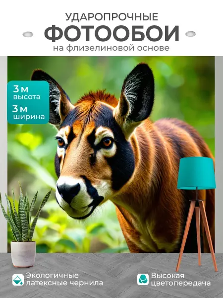 LotsPrints Фотообои "Животные в стиле кинематографический" 3x3м