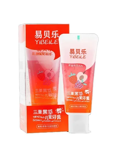 YIBEILE Детская зубная паста с тройным экстрактом фруктов 80 г