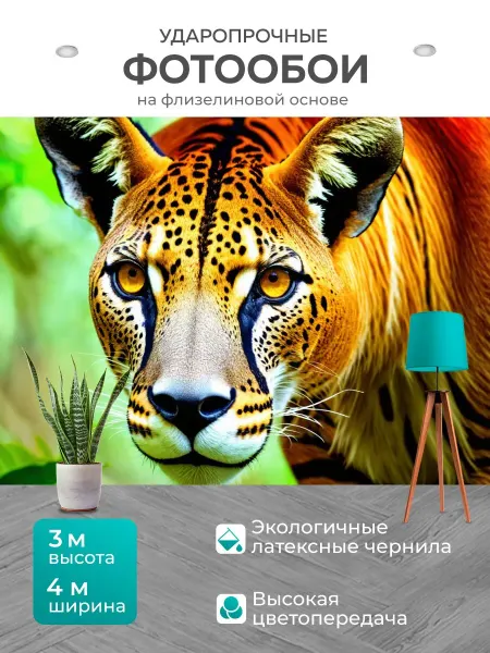 LotsPrints Фотообои "Животные в стиле модернизм, использование." 4x3м
