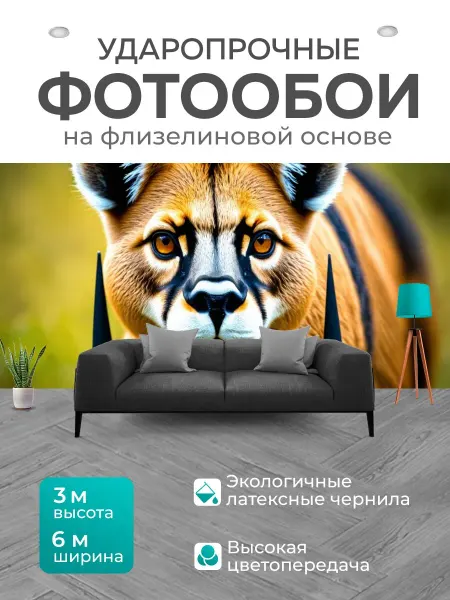 LotsPrints Фотообои "Животные в стиле кинематографический." 6x3м