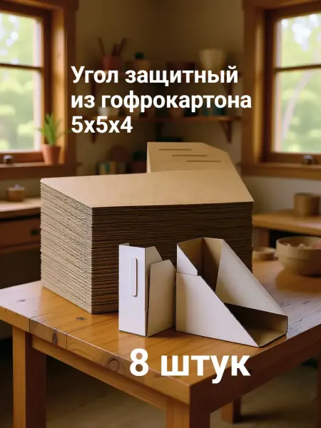 Уголок защитный из гофрокартона 5х5х4