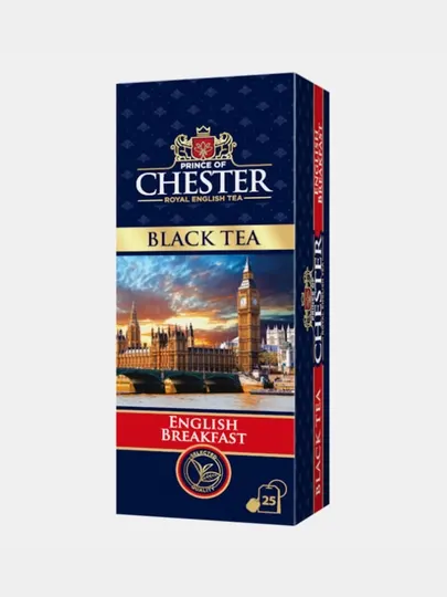 Чай черный Prince of Chester Black Tea, English Breakfast, 25 шт