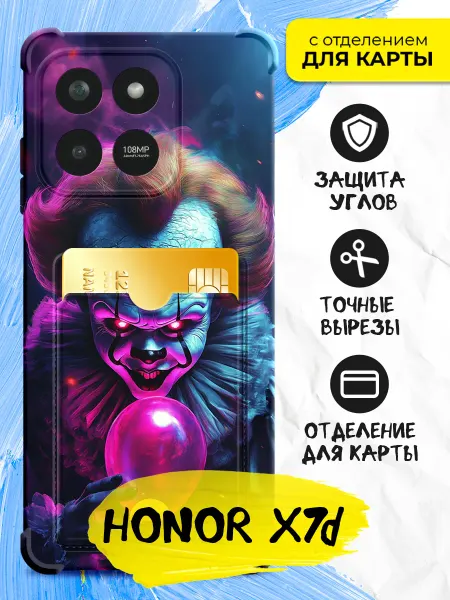 Joker Mobile Чехол для Honor x7d с картой прозрачный