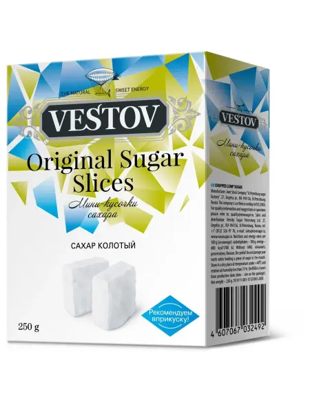 Вестов Сахар кусковой прессованный колотый