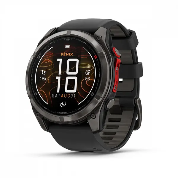 Умные часы Garmin Fenix 8 Pro 51 mm MicroLED Sapphire Carbon Gray DLC Titanium with Black/Pebble Gray 010-03380-01