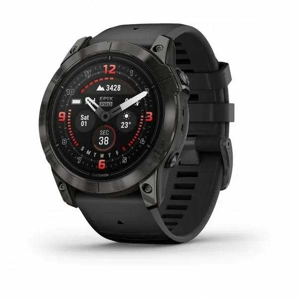 Умные часы Garmin Epix PRO (Gen 2) Sapphire 51 мм, Carbon Grey with Black Band
