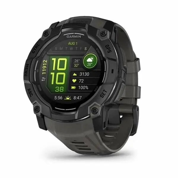 Умные часы Garmin Instinct 3 50мм, AMOLED, Black with Charcoal Band