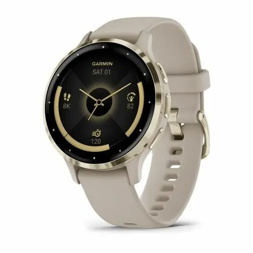 Часы Garmin VENU 3S цвета "французский серый" с золотистым безелем
